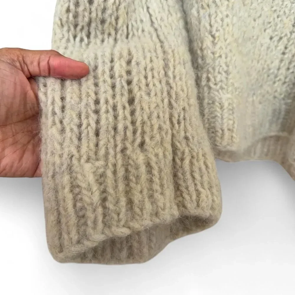 Wrap London Alpaca & Wool Blend Chunky Knit Sweater size 6